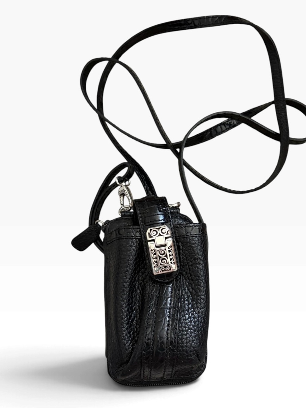 Vintage! Brighton Black Leather Cell Phone Holder
